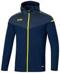 JAKO Damen Kapuzenjacke Champ 2.0, Marine/Darkblue/Neongelb, 36