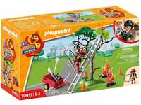 PLAYMOBIL Duck ON Call 70917 Feuerwehr Action: Rette die Katze!, Spielzeug für