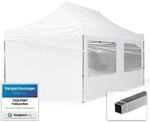 TOOLPORT Faltpavillon Faltzelt Pavillon 3x6m - 4 Seitenteile Aluminium 32mm Partyzelt