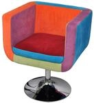 vidaXL W&uuml;rfel-Sessel mit Patchwork-Design Stoff