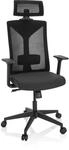 hjh OFFICE 751007 Profi B&uuml;rostuhl Kodiak Stoff/Netz Schwarz Drehstuhl...