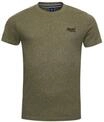 Superdry Herren Essential T-Shirt aus Bio-Baumwolle mit Logo Ged&auml;mpftes Olivgr&uuml;n