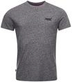 Superdry Herren Essential T-Shirt aus Bio-Baumwolle mit Logo Karst Schwarz Mega