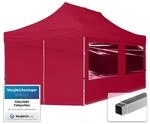 TOOLPORT Faltpavillon Faltzelt Pavillon 3x6m - 4 Seitenteile Aluminium 32mm...