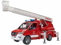 bruder 02673 - Mercedes-Benz Sprinter Feuerwehr mit Drehleiter Pumpe und Light &