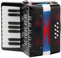 Classic Cantabile Bambino Nero Kinder Akkordeon, Schwarz (ab 3 Jahre, 17 Noten