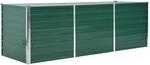 vidaXL Hochbeet aus verzinktem Stahl 240x80x77 cm, Gr&uuml;n, Pflanzkasten mit...