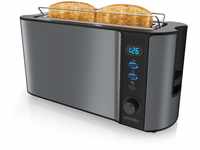 Arendo - Automatik Toaster Langschlitz - Defrost Funktion - Wärmeisolierendes