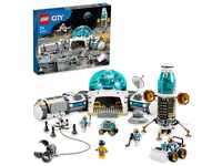 LEGO 60350 City Mond-Forschungsbasis, Weltraum-Spielzeug mit Lande-Rakete und