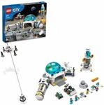 LEGO 60350 City Mond-Forschungsbasis, Weltraum-Spielzeug mit Lande-Rakete und