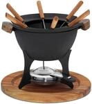 kela Fondue-Set Country, 11-teilig, Durchmesser 27 cm, 1 L, emailliertes Gusseisen,