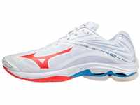 Mizuno Unisex Wave Lightning Z6 Volleyball-Schuh, White/Ignition Red/French Blue, 44