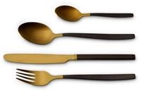 Echtwerk Tafelbesteck Positano Due-Gold/Black Edition, 24-teilig, f&uuml;r 6 Personen,