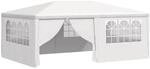 vidaXL Partyzelt mit Seitenw&auml;nden, 4 x 6 m, wei&szlig;, 90 g/m&sup2;