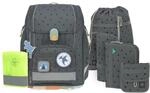 L&Auml;SSIG 7-teiliges Schulranzen Set Kinder/School Set Boxy Unique Speckles Anthracite