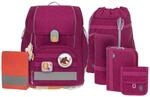 L&Auml;SSIG 7-teiliges Schulranzen Set Kinder/School Set Boxy Unique Speckles berry