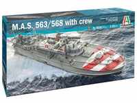 Italeri 5626S 5626S-1:35 M.A.S. 568 4a Torpedoboot m. Crew, Modellbau, Bausatz,