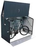 Trimetals Fahrradbox aus Stahl mit klappbarer Einfahrtsrampe & Deckel&ouml;ffnung...