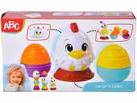 Simba 104010184 - ABC Stapelhühnchen, Roly-Poly Hühnchen mit Eiern zum Stapeln,