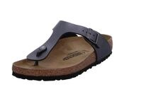 Birkenstock Unisex Gizeh metallic Black, Birko Flor Flip Flops, 36 EU
