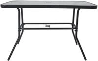 VCM Gartentisch aus Glas und Metall | Esstisch | Ma&szlig;e ca. H. 70 x B. 110 x T. 55 cm