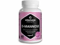 D-Mannose Kapseln hochdosiert & vegan, 2000 mg pro Tagesdosis, 60 Kapseln mit 500 mg