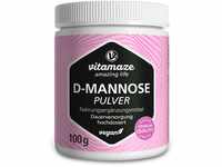 D-Mannose Pulver hochdosiert & vegan, 2000 mg pro Tagesdosis, 100 g Doseninhalt...