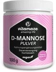 D-Mannose Pulver hochdosiert & vegan, 2000 mg pro Tagesdosis, 100 g Doseninhalt zur
