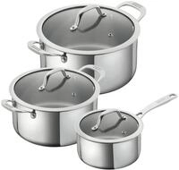 KUHN RIKON Allround Set, Stielkasserolle mit Glasdeckel 1,5 Liter, Kocht&ouml;pfe mit
