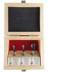 STIER T-Nutfr&auml;ser-Set 3-teilig M5 M6 und M8 Schrauben, 8 mm Schaft, f&uuml;r