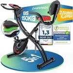 Sportstech Heimtrainer Fahrrad Klappbar X150 &mdash; 3in1 mit Liegeergometer, Power Ropes