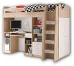 Stella Trading UNIT Hochbett mit Schreibtisch und Schrank 90 x 200 cm -