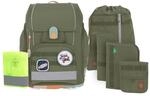 L&Auml;SSIG 7-teiliges Schulranzen Set Kinder/School Set Boxy Unique olive