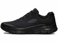 Skechers Herren Arch Fit Sneaker, Black Textile Synthetic Trim, 41 EU