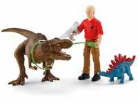 schleich 41465 Tyrannosaurus Rex Angriff, für Kinder ab 5-12 Jahren, DINOSAURS -