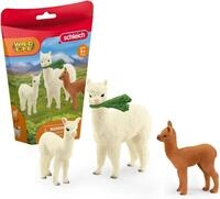 SCHLEICH WILD Life | Alpakafamilie 42544 | detailgetreues Tiere Set | Zoo Spielzeug