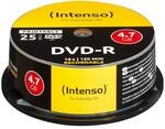 Intenso DVD-R 4,7 GB 16x DVD-Rohlinge bedruckbar kratzfest 25er Spindel