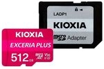 KIOXIA Exceria Plus MicroSDXC 512GB UHS-I V30 Clase 10 + Adaptador SD