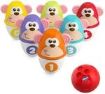 Chicco Monkey Strike Kids Bowling Set - Kegelspiel f&uuml;r Kinder mit 6 trennbaren Pins,