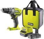 RYOBI 18 V ONE+ Akku-Bohrschrauber Set R18DD3-120S, inkl. 1 x 18 V 2,0 Ah...