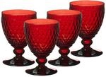 Villeroy & Boch Boston Coloured Wassergl&auml;ser Red 4er Set, 400 ml, Farbige