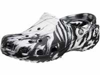 Crocs Classic Marbled Clog, Holzschuh, White/Black,