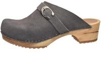 Sanita Hedi offener Clog, Wildleder | Original handgemacht | Leder-Holzclogs f&uuml;r