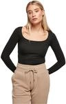 Urban Classics Damen Ladies Organic Longsleeve Body T-Shirt, Black, L