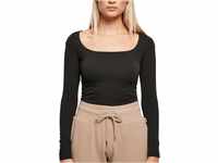 Urban Classics Damen Ladies Organic Longsleeve Body T-Shirt, Black, L
