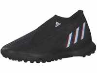 adidas Unisex Predator Edge.3 LL TF Soccer Shoe, Core Black/Cloud White/Vivid Red, 44
