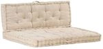 vidaXL Palettenauflagen 2 STK. Baumwolle Beige