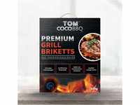 TOM COCO 38022 BBQ 10KG Premium Grillbriketts aus Kokosnussschalen,Schwarz