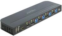 Delock,11484,DisplayPort AA81.4 KVMSwitch 8K 30Hz mit USB 3 undAudio, schwarz