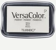 Rayher 29017102 Versa Color Pigment-Stempelkissen, 9,6x6,3x1,8cm, wei&szlig;
